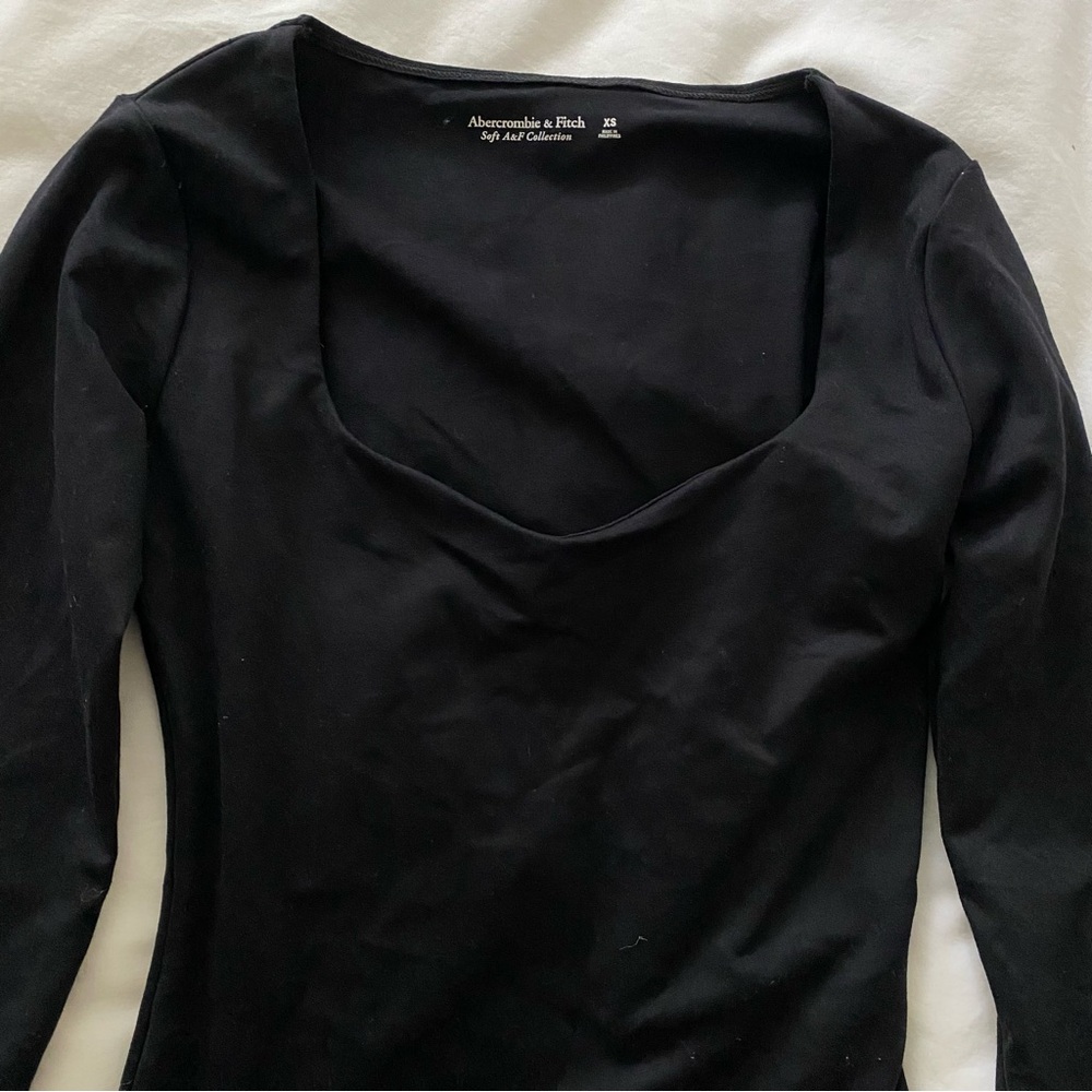 Abercrombie and Fitch women’s black bodysuit soft A&F collection